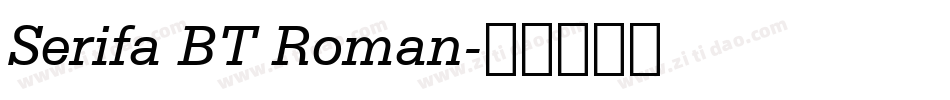 Serifa BT Roman字体转换